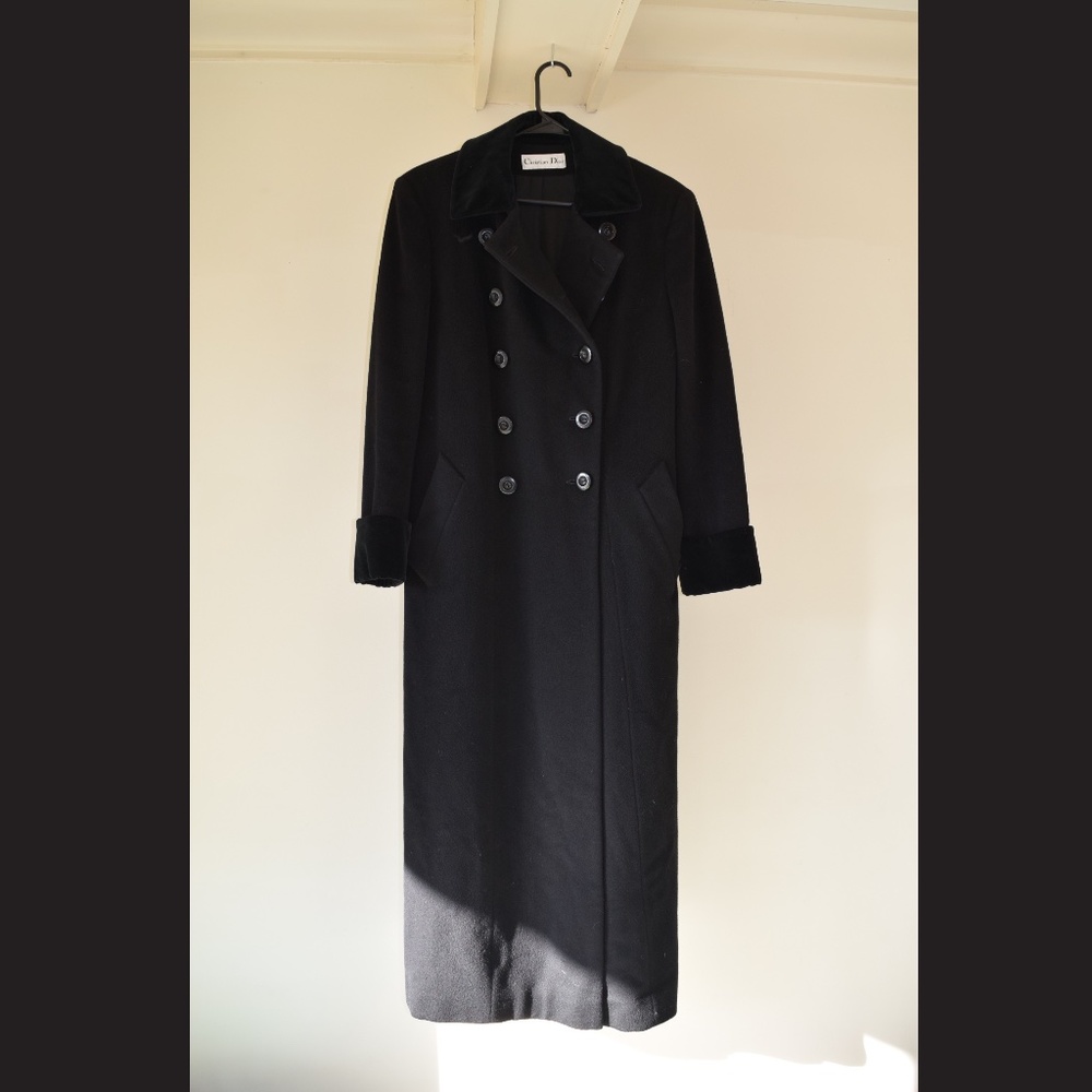 Vintage Dior Long Double Breasted Wool Coat